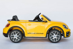 VW Buba Licencirani Auto sa kožnim sedištem i ojačanim PVC točkovima - Žuta ( VW Buba-2 ) - Img 2