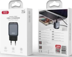 Xo l153 usb tip c kućni punjač 20w pd crni ( XO0357 )