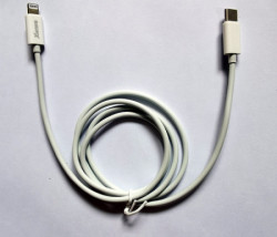 Xwave Kabl TIP-C-muški - LIGHTNING(za iPHONE -muški)/dužina 1m/3A/Aluminium /beli pvc ( TIP-C za iPhone 1m 3A Al white pvc ) - Img 1