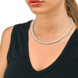 Ženska majorica lyra bela biserna srebrna ogrlica 7 mm 50 cm ( 09860.01.2 021.010.1 ) - Img 3