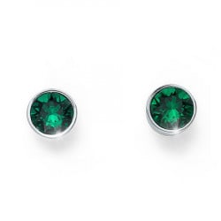 Ženske oliver weber uno emerald mindjuše sa swarovski zelenim kristalom ( 22623.205 ) - Img 1