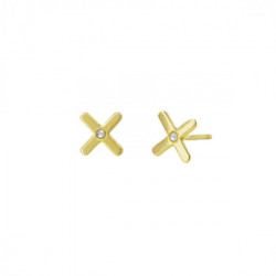 Ženske victoria cruz areca cross gold mindjuše sa swarovski belim kristalom ( a3800-07dt ) - Img 6
