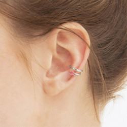 Ženske victoria cruz ear cuff rose mindjuše sa swarovski roze kristalom ( a3965-04ht ) - Img 3