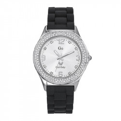 Ženski girl only cristaux beli modni ručni sat sa crnim gumenim kaišem ( 697839 ) - Img 1