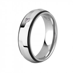 Ženski lotus style steel rings prsten od hirurškog Čelika sa kristalom 52 ( ls1431-3/112 ) - Img 1