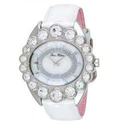 Ženski paris hilton beli srebrni elegantni ručni sat sa belim kožnim kaišem ( ph.13104js/28 ) - Img 4
