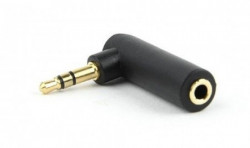 A-3.5M-3.5FL Gembird 3.5 mm stereo audio right angle adapter, 90° - Img 1