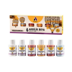 Adeland akrilne boje, metalic colors set, 25mlx6 ( 31143 )