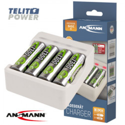 Ansmann NiMH / NiCd punjač baterija basic IV sa 4 punjive baterije AA/1300mAh ( 3331 ) - Img 1