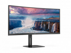 AOC 34"/VA,zakrivljen,21:9/3440x1440/100Hz/1ms MPRT/HDMI,DP,USB/visina/zvučnici monitor ( CU34V5C/BK )  - Img 3