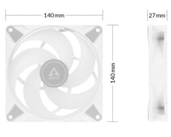 Arctic P14 PWM PST A-RGB 120mm ventilator beli (ACFAN00276A) -4