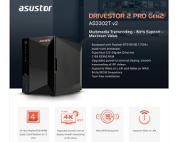 Asustor NAS Storage Server DRIVESTOR 2 Pro AS3302T v2 -3