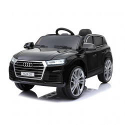 Audi Q5 2019 Licencirani auto na akumulator sa kožnim sedištem i mekim gumama - Crni