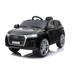 Audi Q5 2019 Licencirani auto na akumulator sa plastičnim sedištem i plastičnim gumama - Crni - Img 3