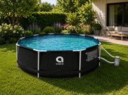 Avenli Bazen Frame Plus Rattan 305x76cm okrugli SET sa pumpom