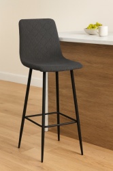 Barska stolica BC812 Tamno Siva/Noge crne mat 485x405x1100 mm ( 776-053 )