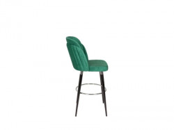 Barska stolica DMT Tamno zelena - Crne hrom noge 550x620x1100 mm ( 776-007 ) - Img 4