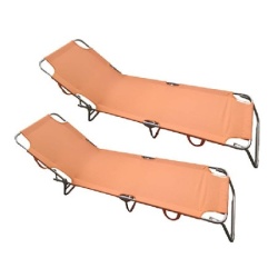 Baštenska ležaljka sklopiva narandžasta 712000N-2 kom