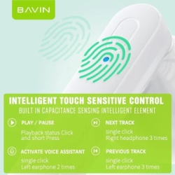 Bavin Earbuds Wireless slušalice + kabl type-C bela ( 90211 )-8