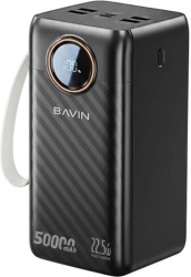Bavin power bank 50000 mah 22.5w type c + iOS crna ( 90329 )