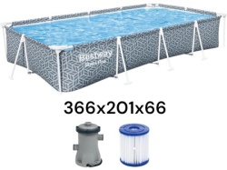 Bestway 561fv Bazen steel pro leaf design, filter pumpa 366X201X66cm ( 4045 )-1