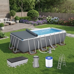Bestway 56670 Pool power steel rectangular,filter p. 488x244x122cm ( 3944 )