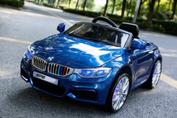 BMW 8 Auto za decu na akumulator sa kožnim sedištima i mekim gumama - Plavi ( BJP807 ) - Img 6