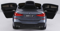 BMW GT 6 Licencirani Dečiji auto na akumulator sa kožnim sedištima i mekim gumama - Sivi - Img 2
