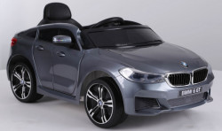 BMW GT 6 Licencirani Dečiji auto na akumulator sa kožnim sedištima i mekim gumama - Sivi