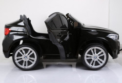BMW X6 M Licencirani dvosed na akumulator sa kožnim sedištima i mekim gumama - Crni - Img 11