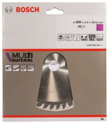 Bosch List kružne testere Multi Material 160 x 20/16 x 2,4 mm 42 ( 2608640503 ) - Img 2