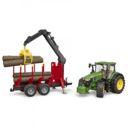 Bruder traktor John deere 7R 350 sa prikolicom za drva ( 031541 ) - Img 2