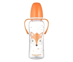 Canpol babies flasica cute animals sa ruckama 250ml (11/845) - orange ( 11/845_ora )