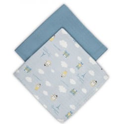 Canpol baby muslin pelena 70x70 cm bonjour paris blue - 2 kom ( 26/901_blu )  - Img 2