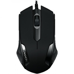 Canyon CM-02 wired optical mouse with 3 buttons, DPI 1000, Black, cable length 1.25m, 120*70*35mm, 0.07kg ( CNE-CMS02B ) - Img 1