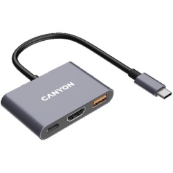 Canyon hub DS-4 3in1 USB-C Grey ( CNS-TDS4 ) -3