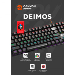 Canyon wired black mechanical keyboard with colorful lighting system104PCS rainbow backlight LED,also can custmized backlight,1.8M braided  - Img 2