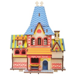 Čarolijashop 3d drvena slagalica - Vila cveća ( 422)-4