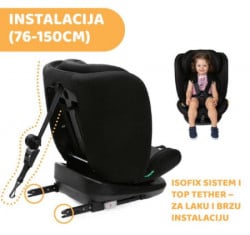 Chicco autosedište mokita i-size (9-36kg) black ( A076422 ) - Img 5