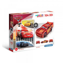 Clementoni puzzle 104 + 3d model cars ( CL20160 ) - Img 1