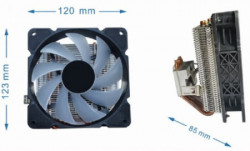 CPU-HURACAN-ARGB-X140 Gembird UNI kuler 100W 120mm.Fan +/-1600rpm 26dBa LGA 775/115x/1200/AMD - Img 2