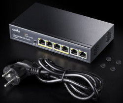 Cudy FS1006P 6-Port 10/100M PoE+ Switch, 60W internal max 32W/PoE, UPLINK, 250m, 4KV protection - Img 2