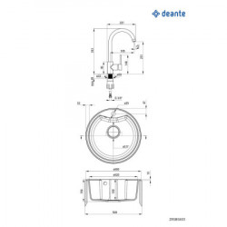 Deante setovi set sudopera zrs 7803 + slavina ben 762b-zrsb7803 - Img 3