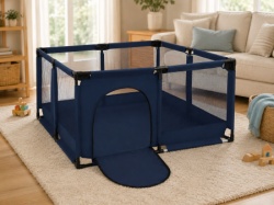 Dečija ogradica za igru sa mrežom 127x127x65 cm ( KLK2608-Navy )