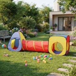Dečiji šator sa tunelom Mini poligon 3u1 ( KLK-4609 )