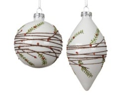 Dekordom dekoracija - hanging ornament 13cm 071444 - winter white - kmg ( 045645 )
