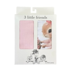 Deksi Muslin tetra pelene Zeka roze 80x80cm ( 3904 )