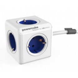 Designnest PowerCube Extended produžni kabl sa 5 utičnica, plavi ( 1300bl/deexpc )