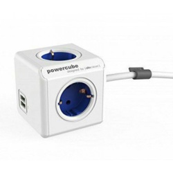 Designnest PowerCube Extender produžni kabl sa 4 utičnice, plavi ( 1402bl/deeupc )
