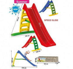 Dohany Super Speed - Tobogan za decu sa priključkom za vodu 170 cm - Crveni sa zelenim merdevinama - Img 5